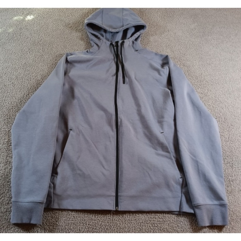 Old Navy Active Dynamic Fleece Hoodie Zip Jacket Purple/Gray Women's L Pockets